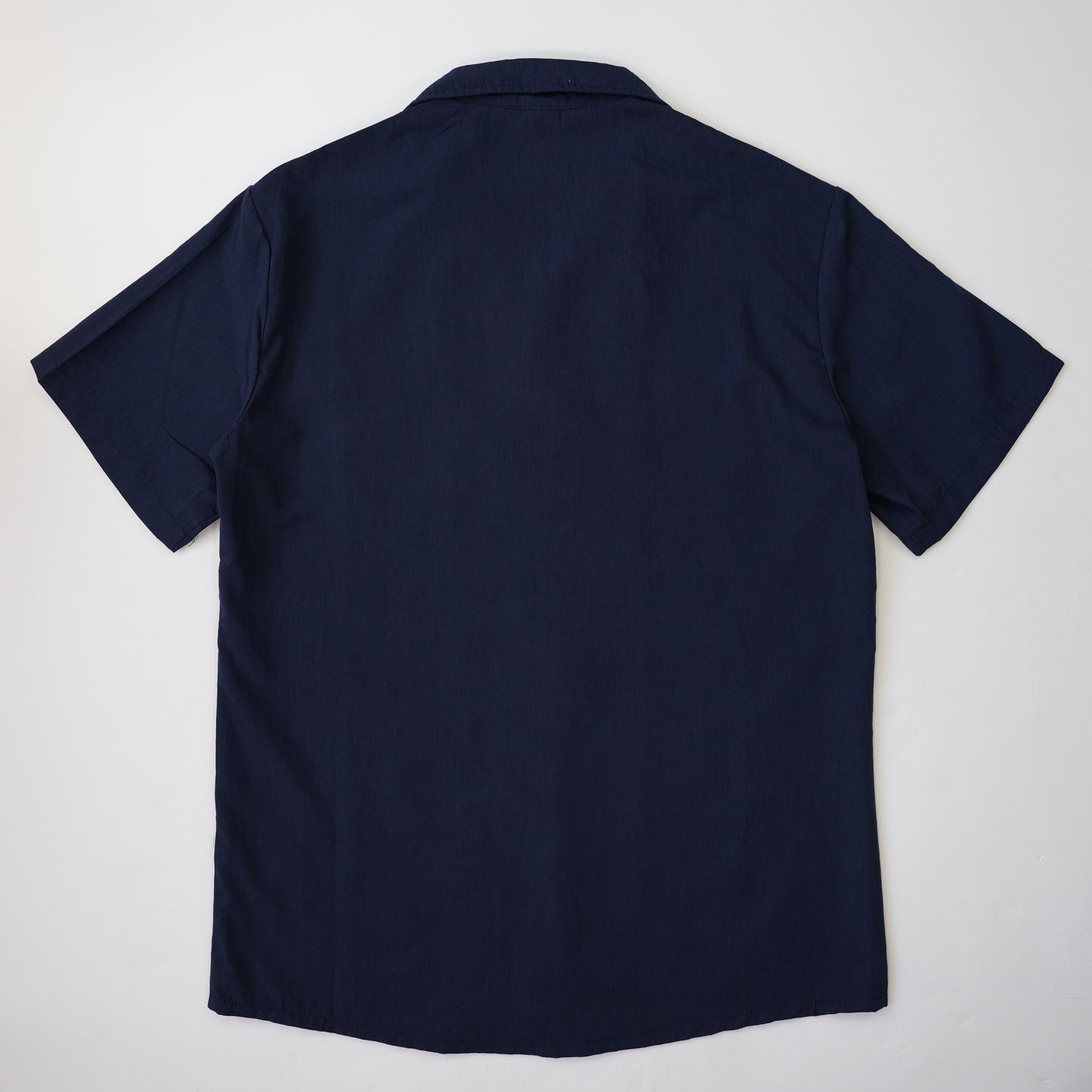 NAVY HAVANA CUBAN COLLAR SHIRT S