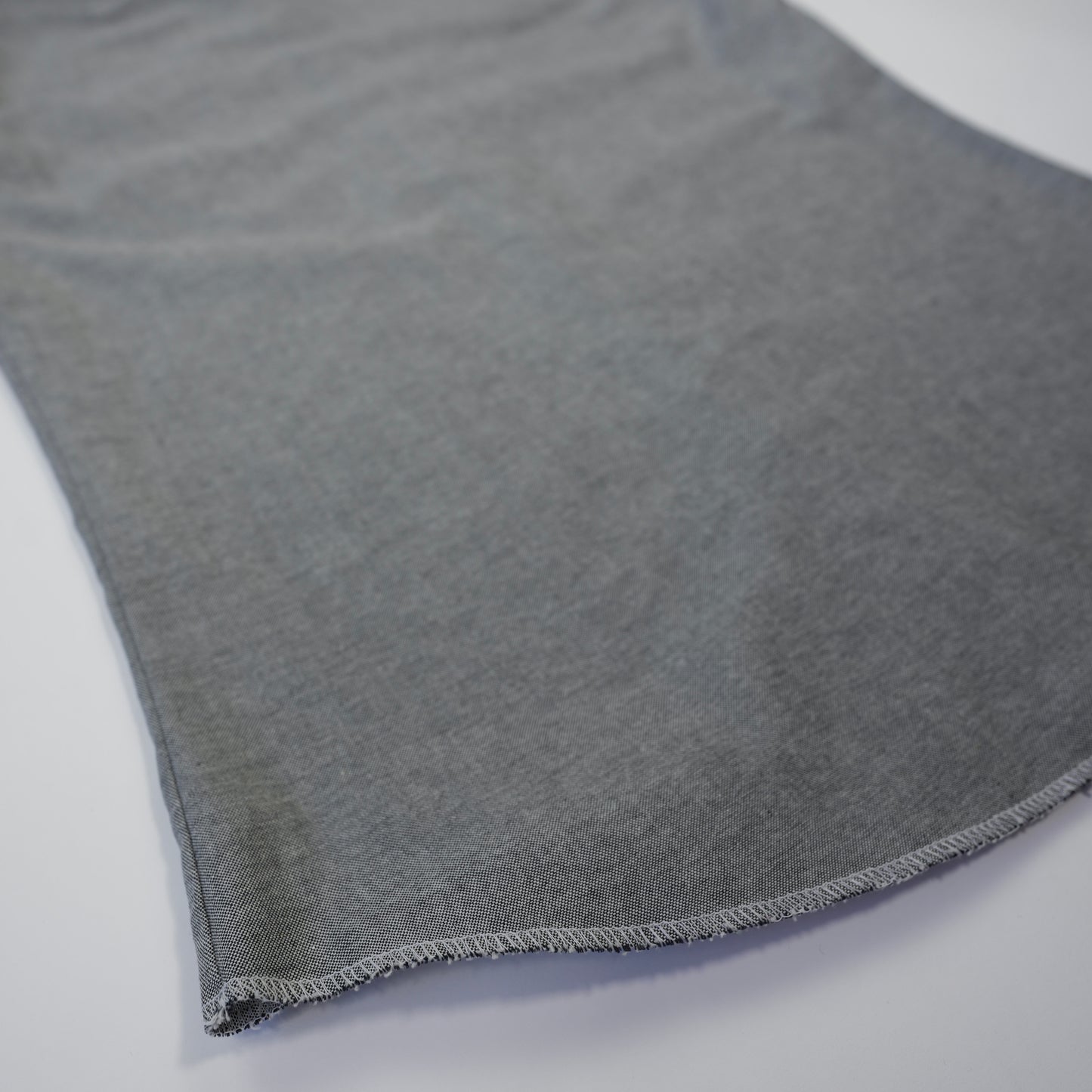 GREY RAW HEM WESTERN SHIRT