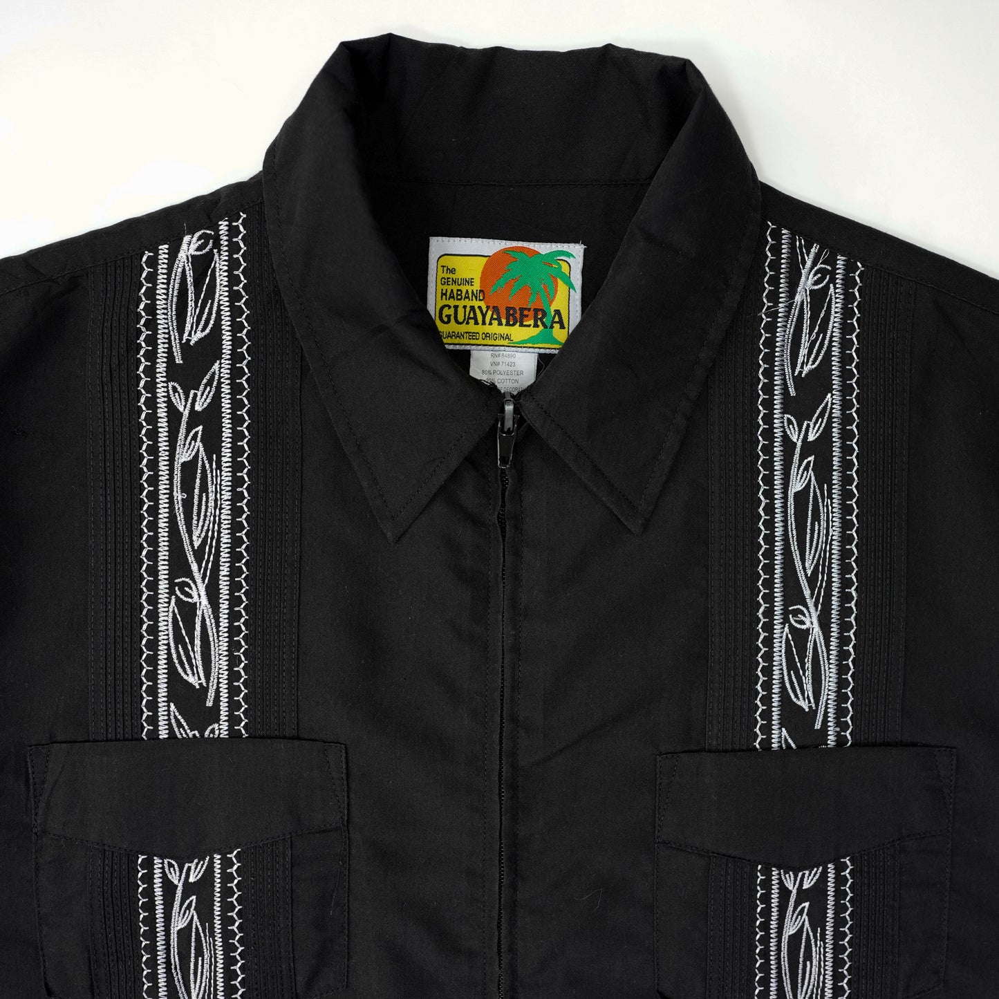 BLACK ZIP HAVANA SHIRT M