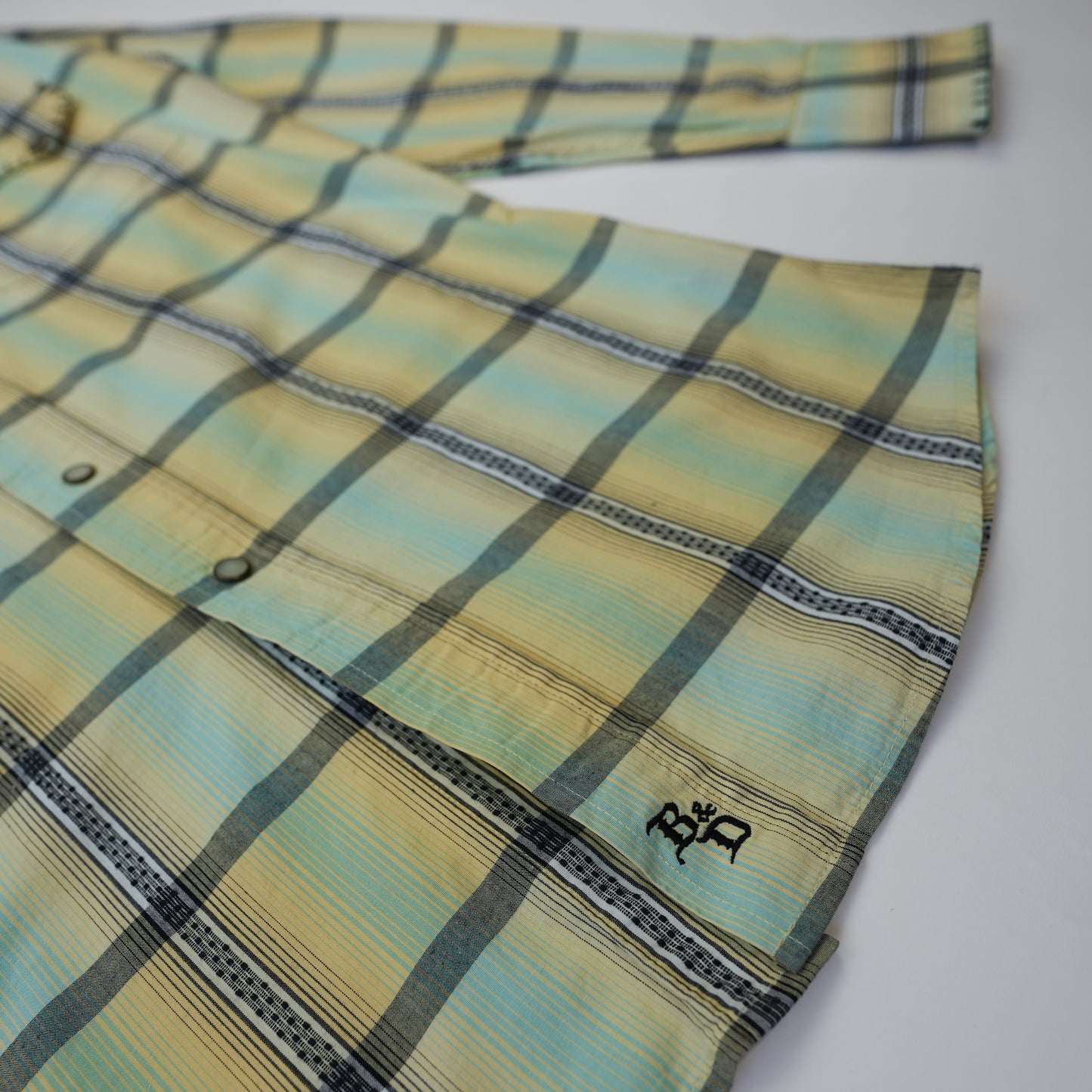 B&D CHECK WESTERN RANCH SHIRT S
