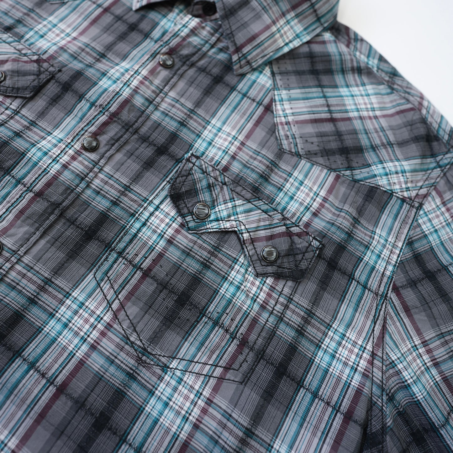 BRAD PAISLEY CHECK WESTERN SHIRT M