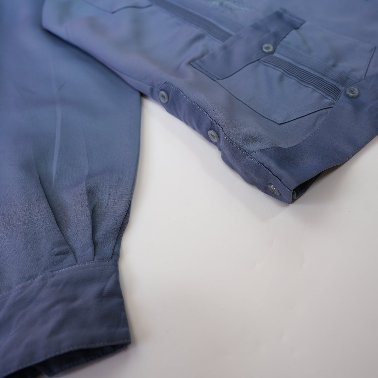 MID BLUE GUAYABERA SHIRT