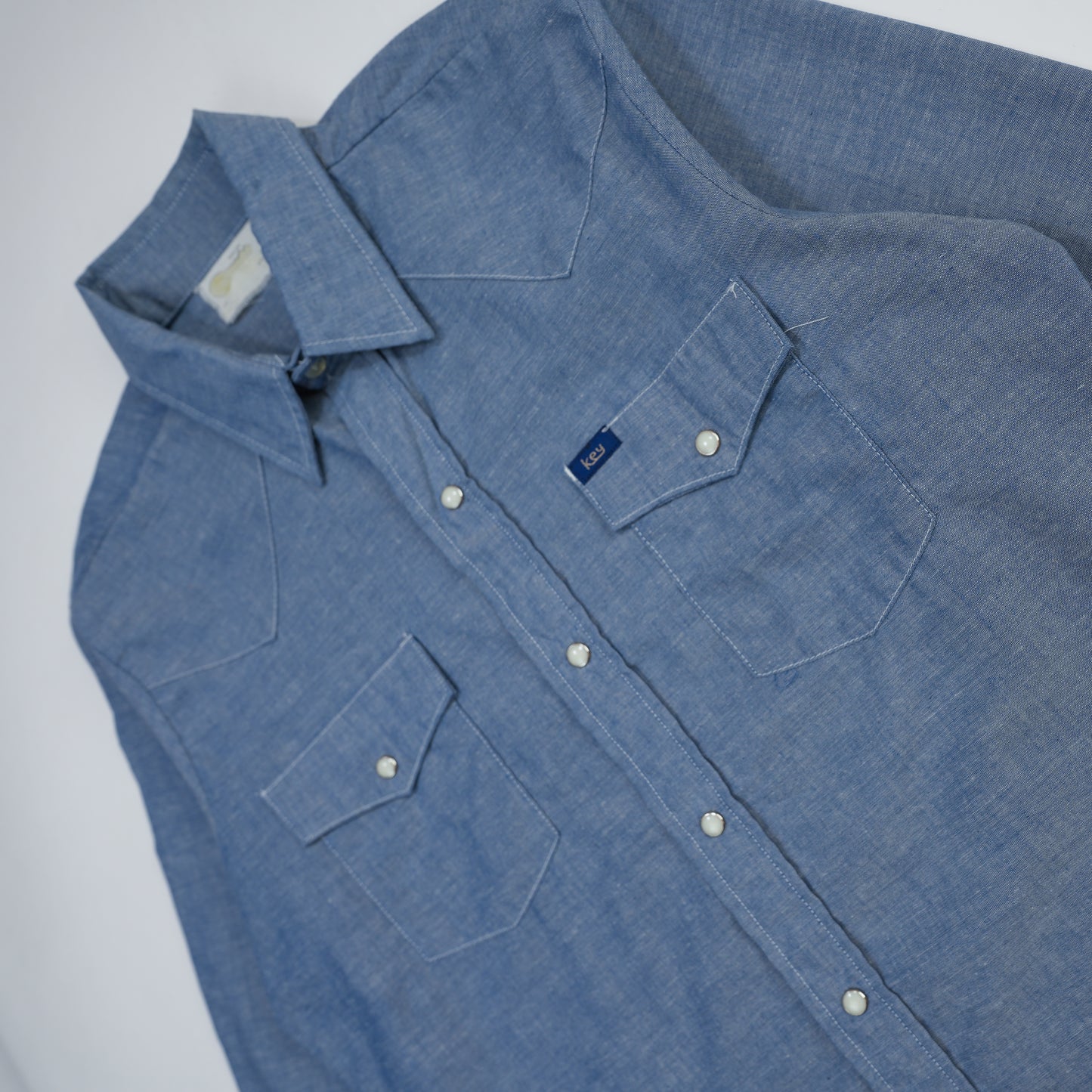 Chambray Blue Western Shirt