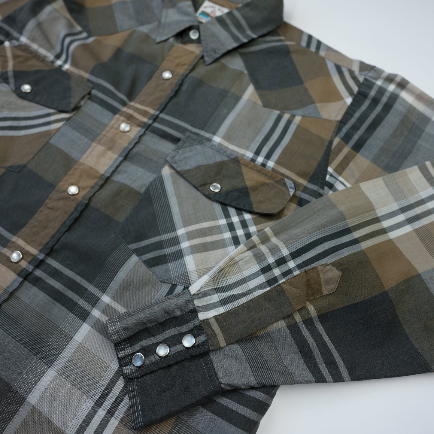 BROWN CHECK WESTERN SHIRT