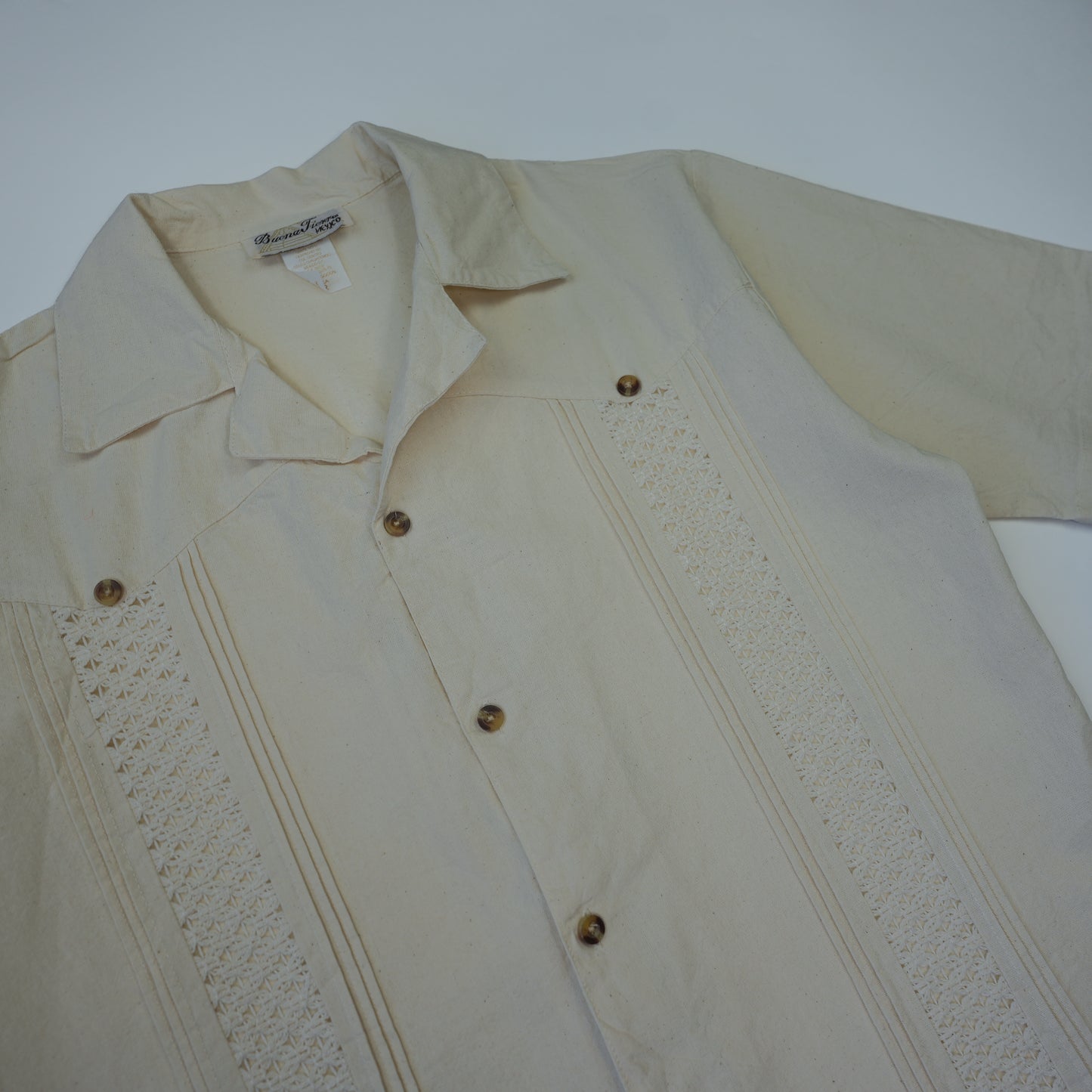 CREAM LINEN CUBAN SHIRT