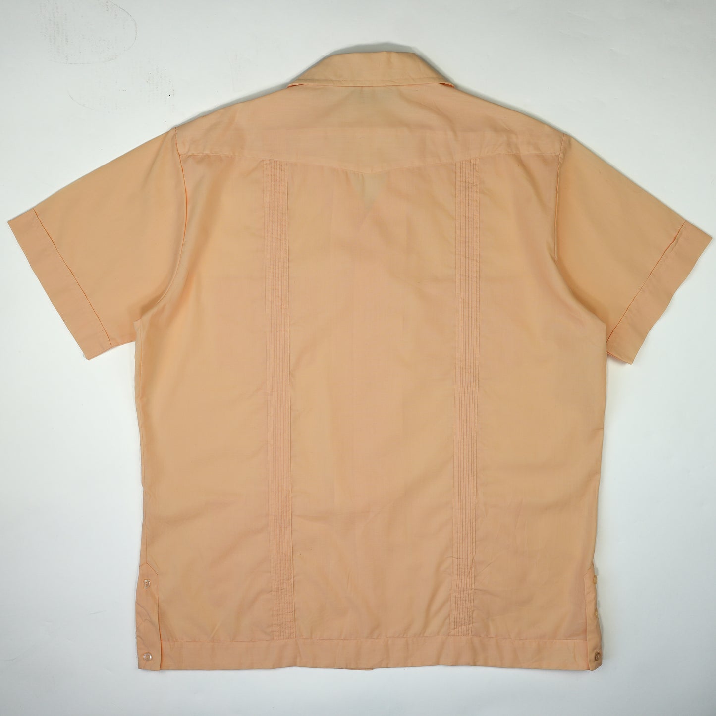 PEACH CUBAN COLLAR SHIRT