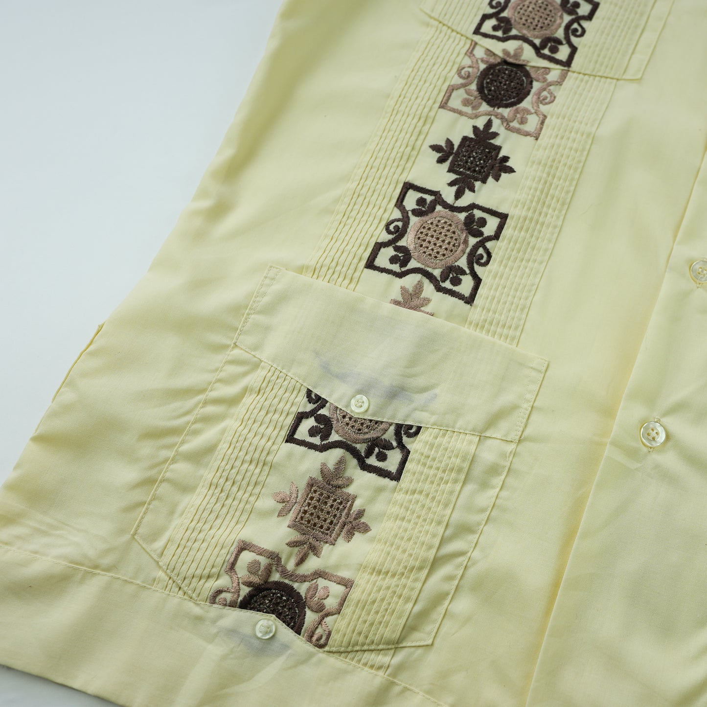 PALE YELLOW CUBAN SHIRT