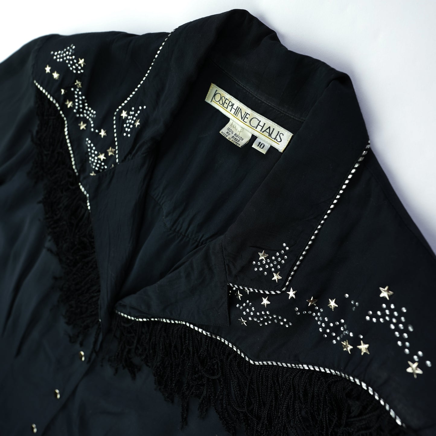BLACK FRINGE STAR WESTERN SHIRT 10