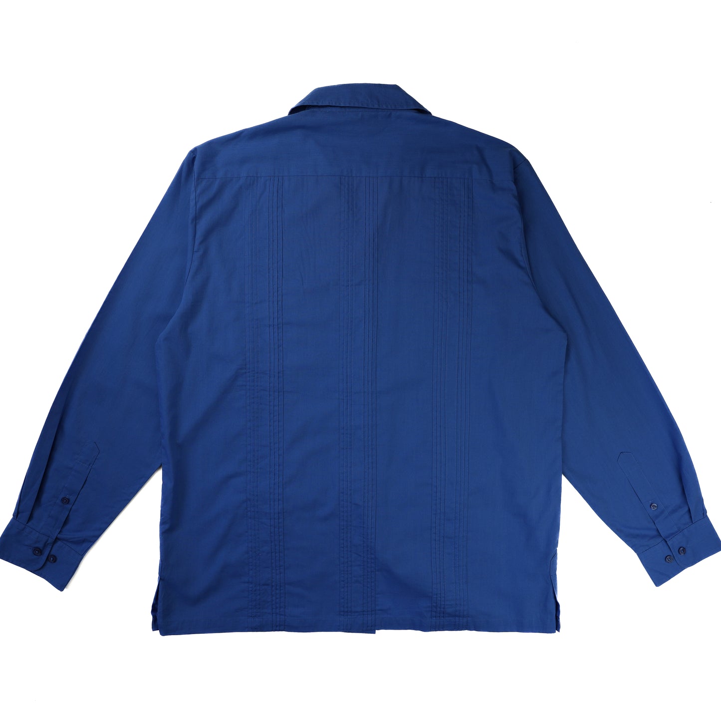 BLUE LS CUBAN COLLAR SHIRT M