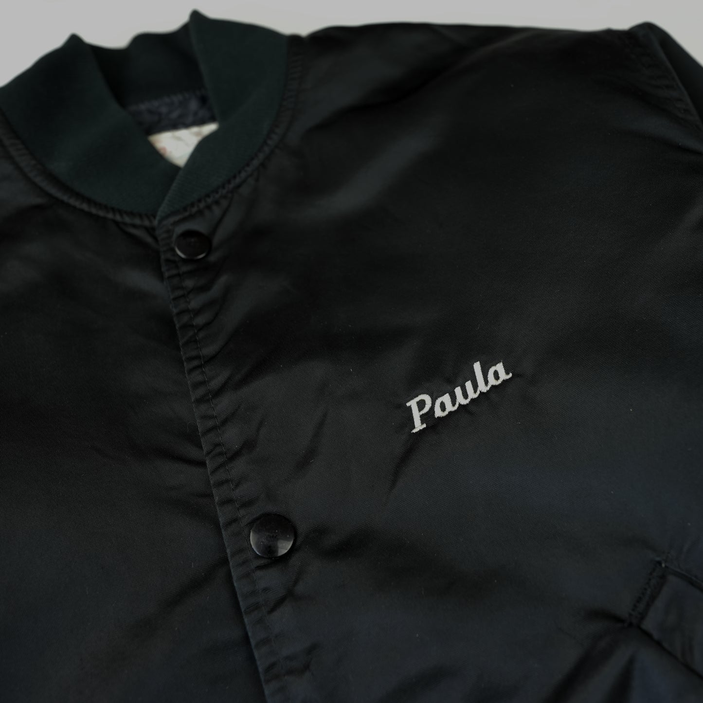 BLACK WESTERN VARSITY JACKET M