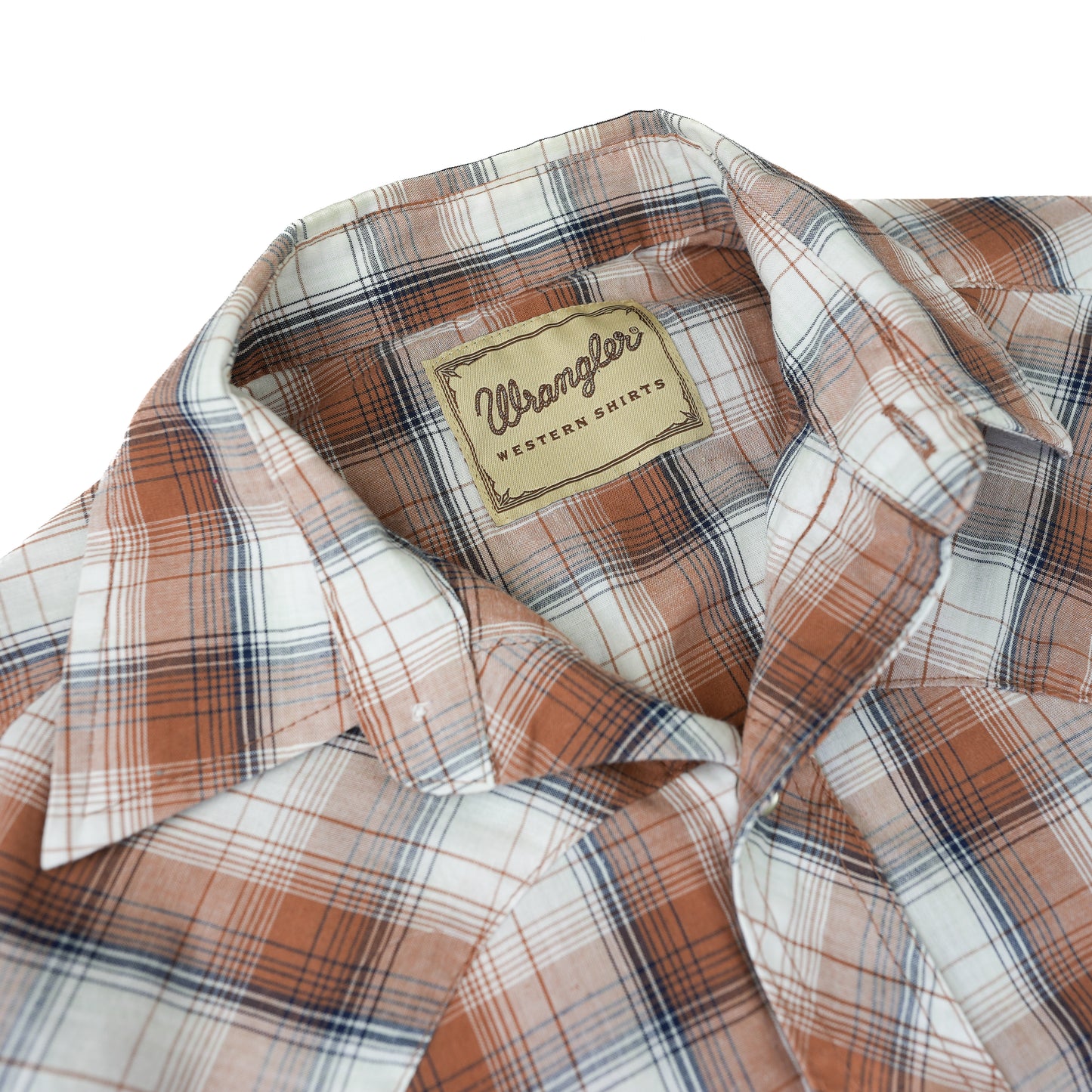 CHECK WRANGLER WESTERN SHIRT M