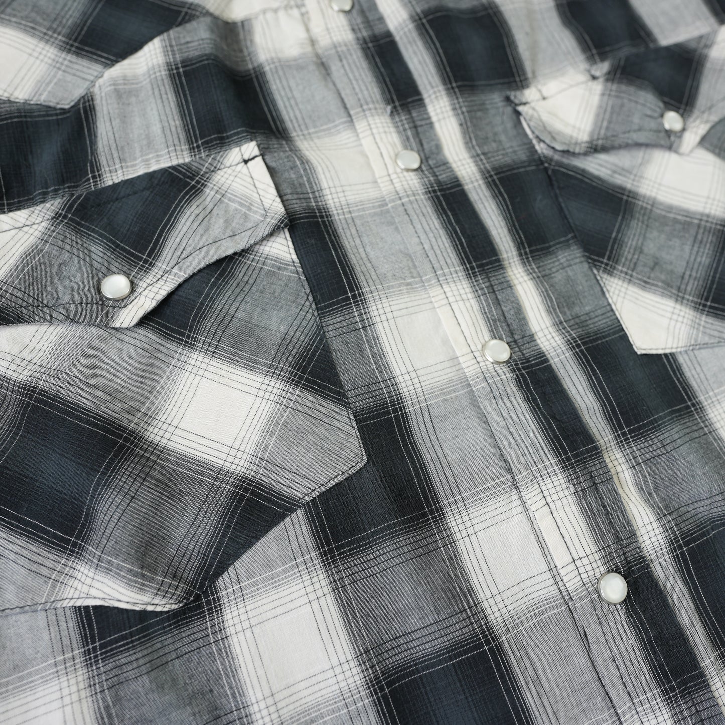 CHECK GREY WESTERN SHIRT L