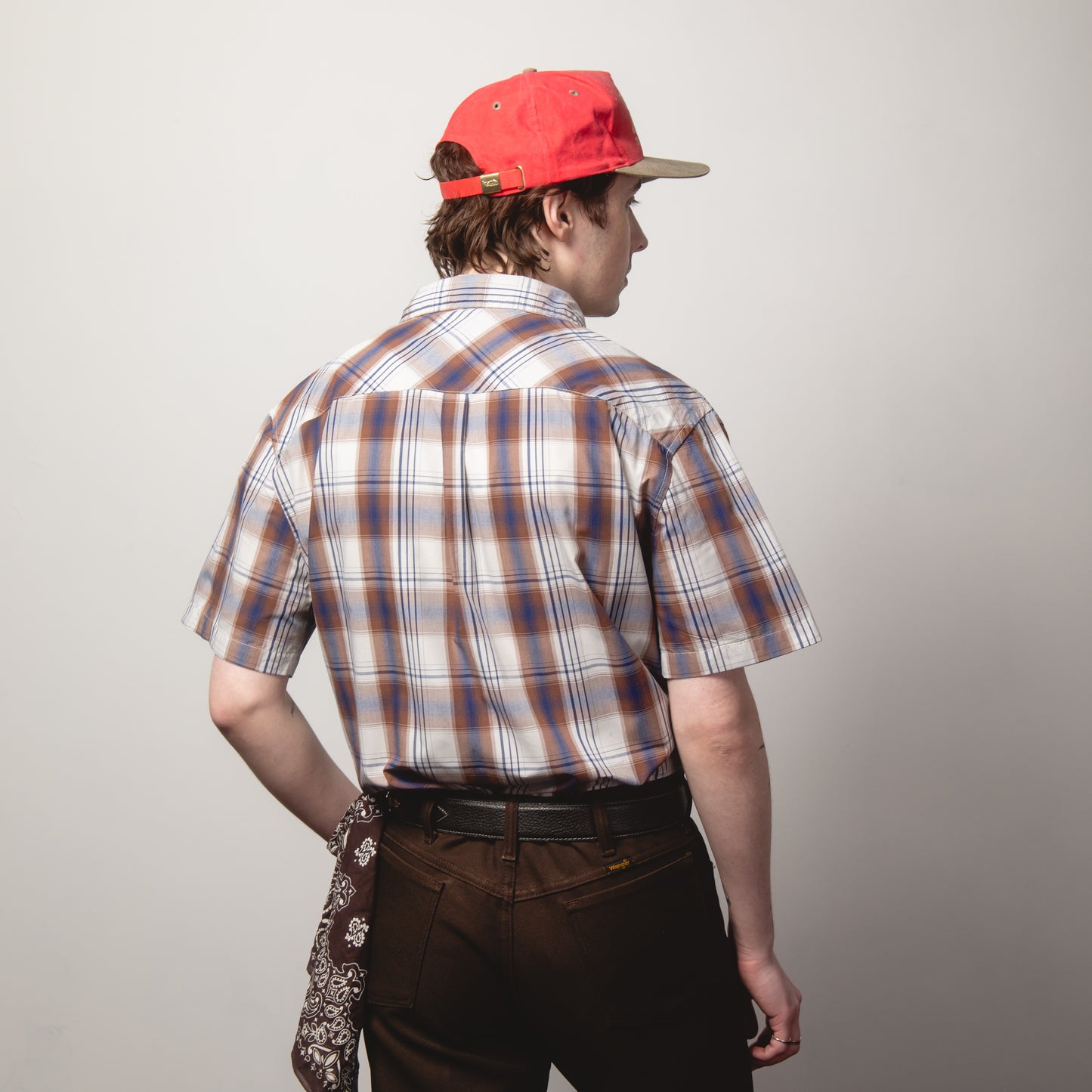 CHECK WESTERN SHIRT M
