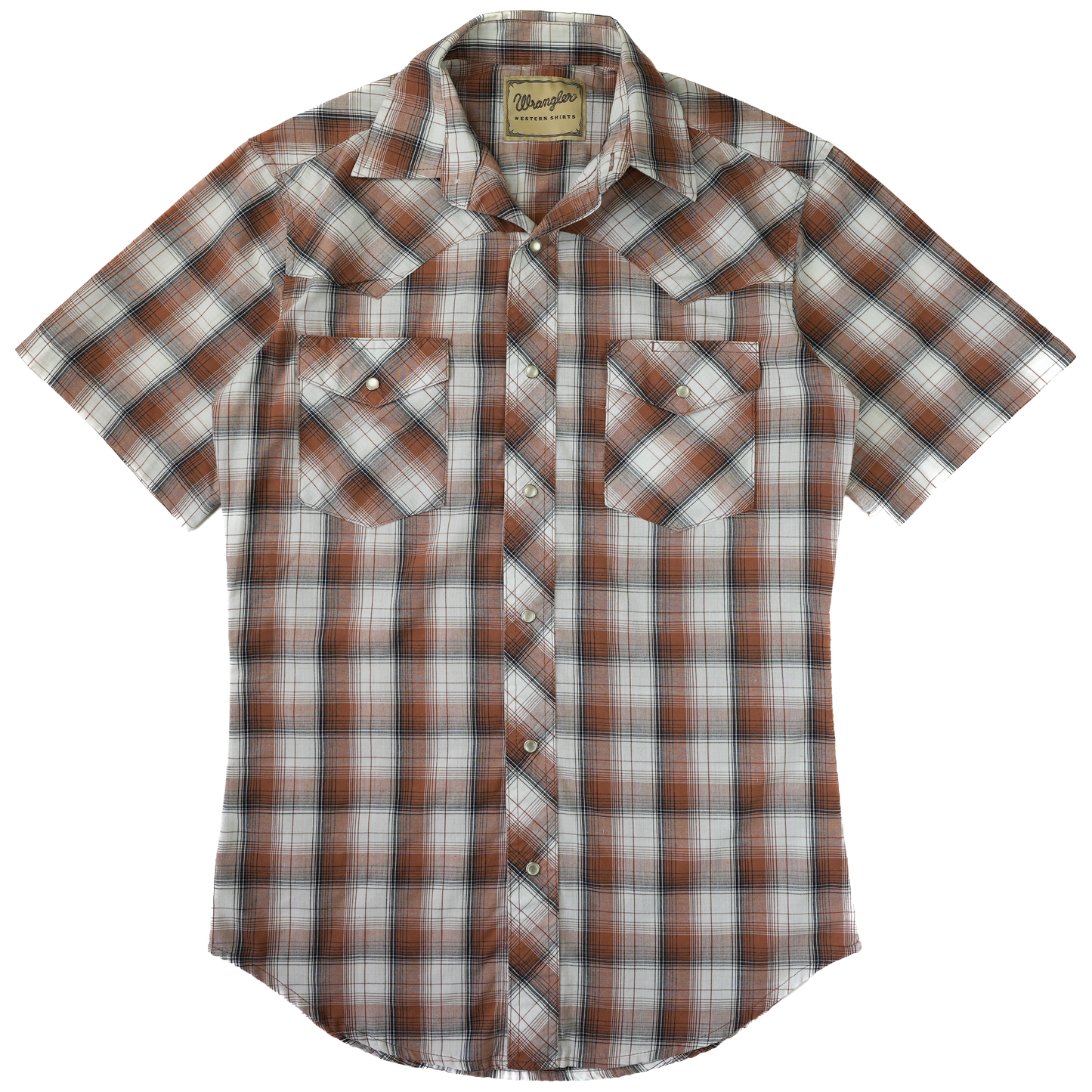 CHECK WRANGLER WESTERN SHIRT M