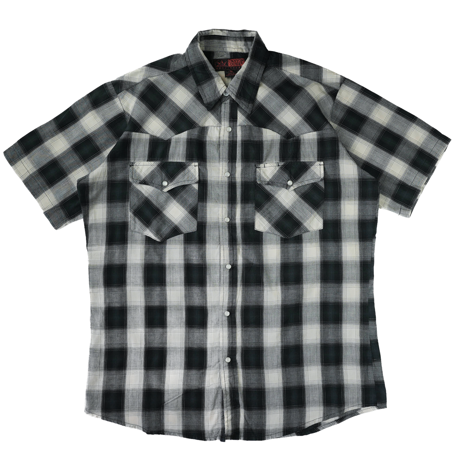 CHECK GREY WESTERN SHIRT L
