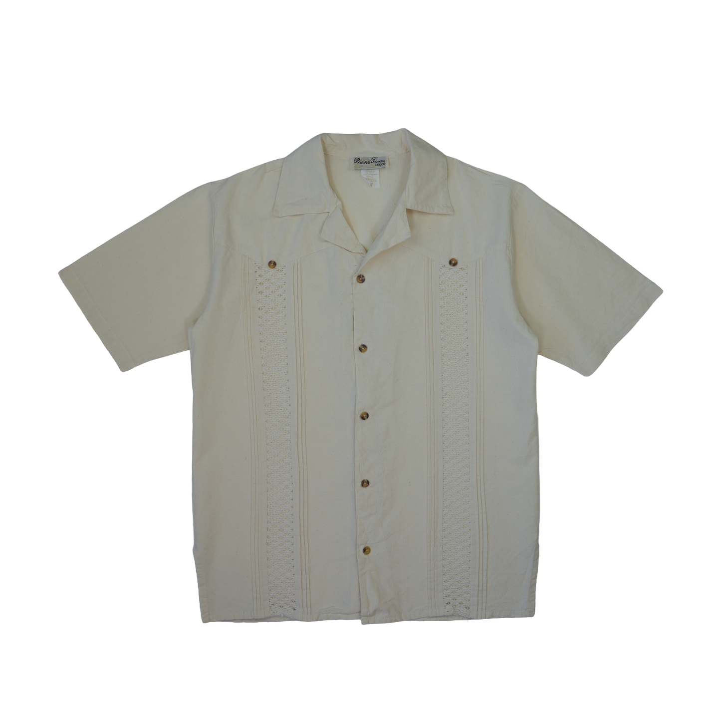 CREAM LINEN CUBAN SHIRT