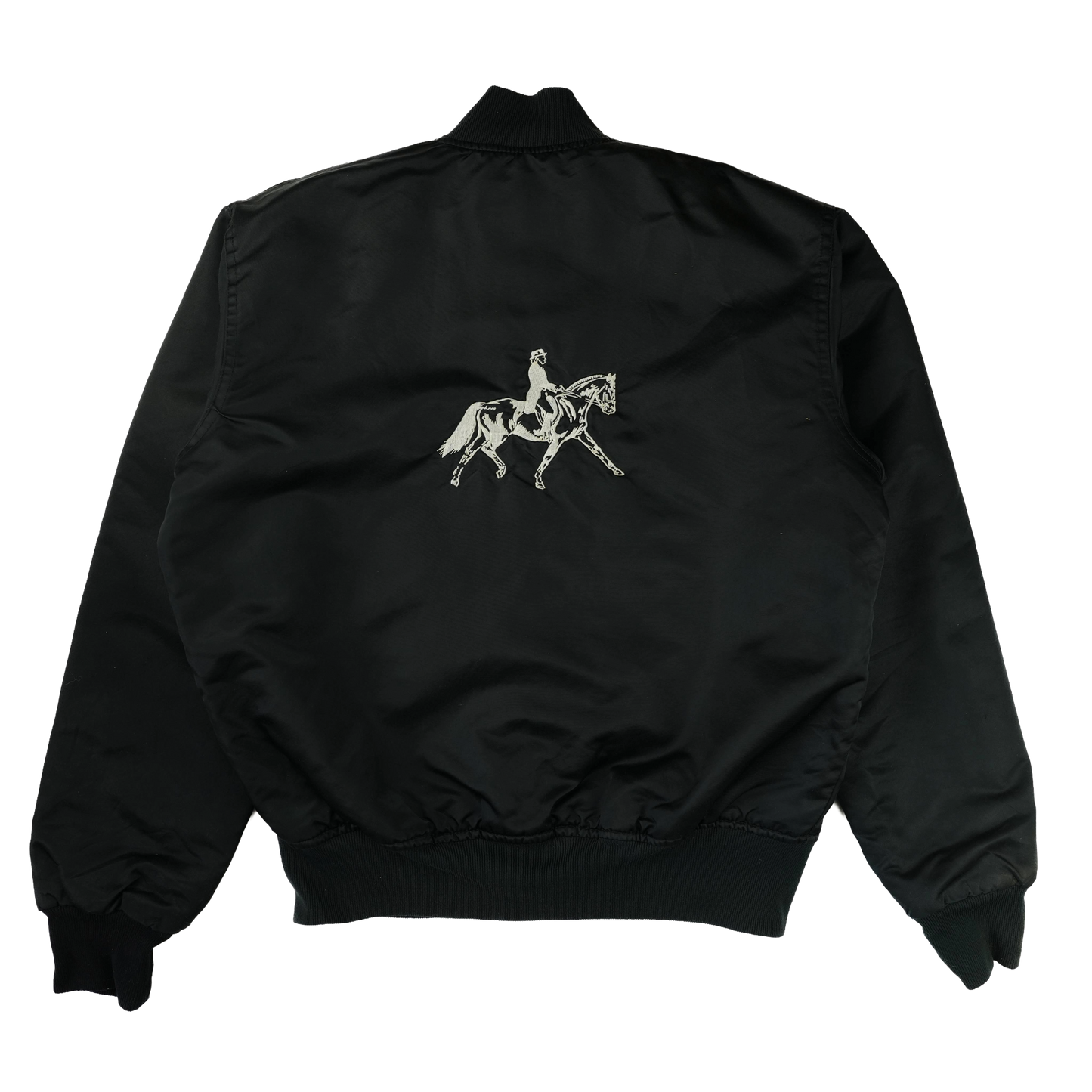 BLACK WESTERN VARSITY JACKET M