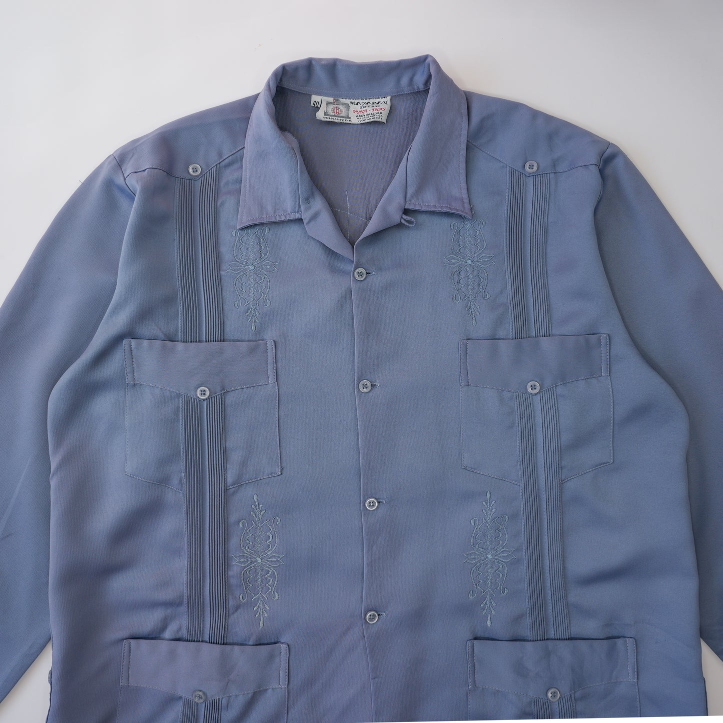 MID BLUE GUAYABERA SHIRT