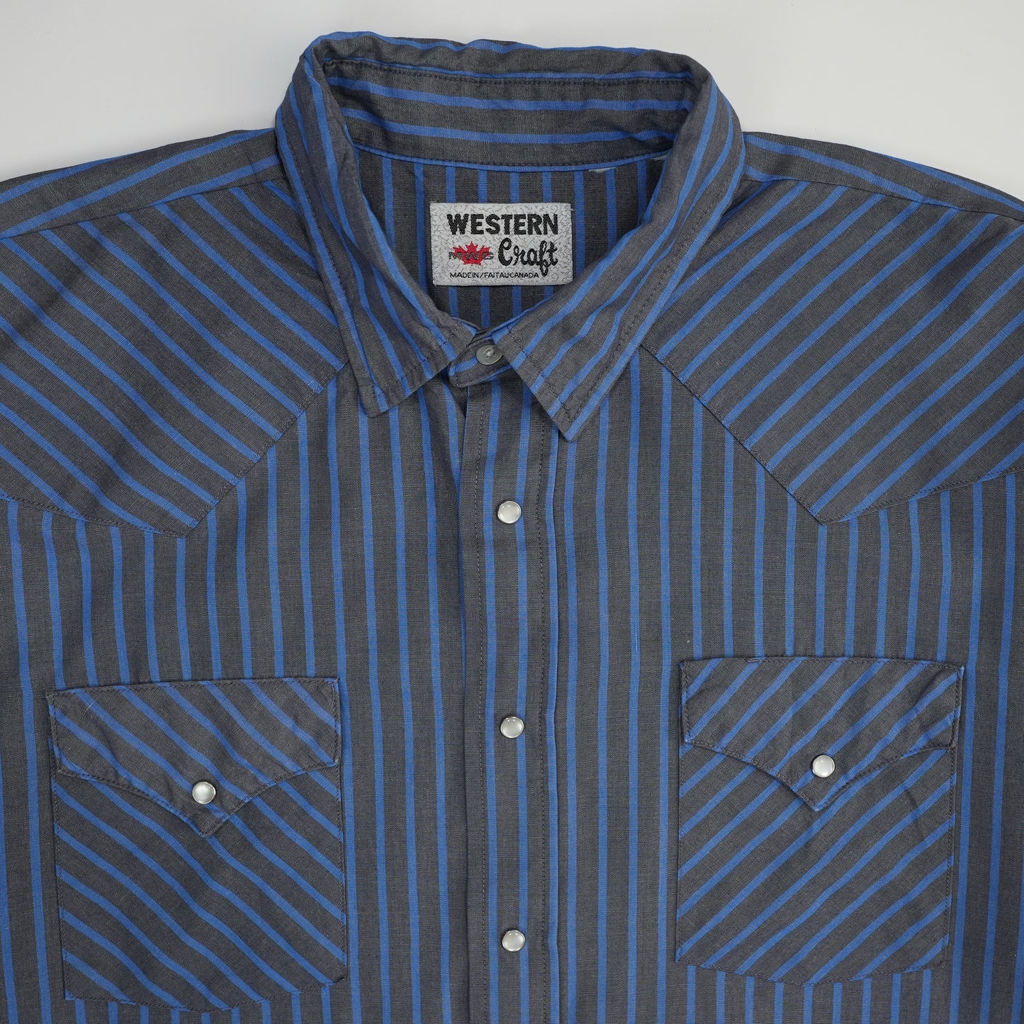 STRIPE BLUE & GREY WESTERN SHIRT