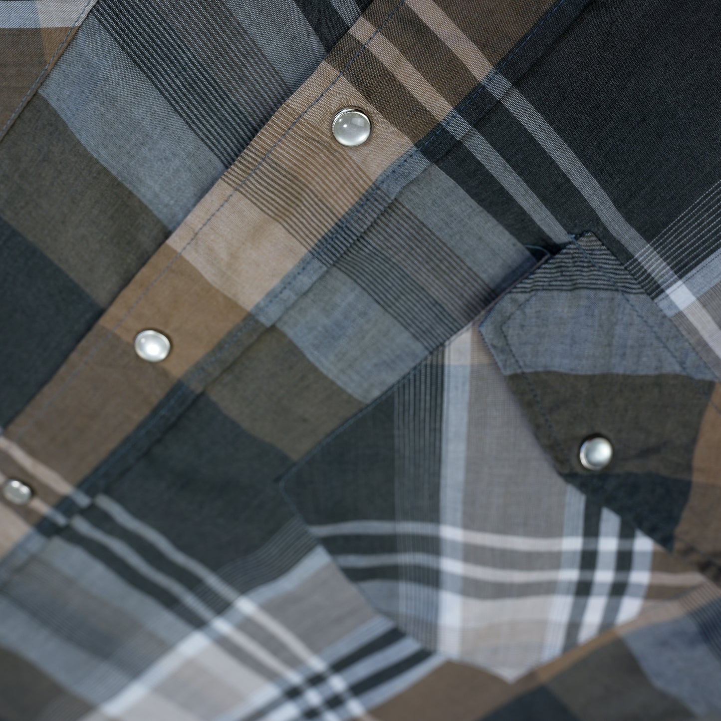 BROWN CHECK WESTERN SHIRT