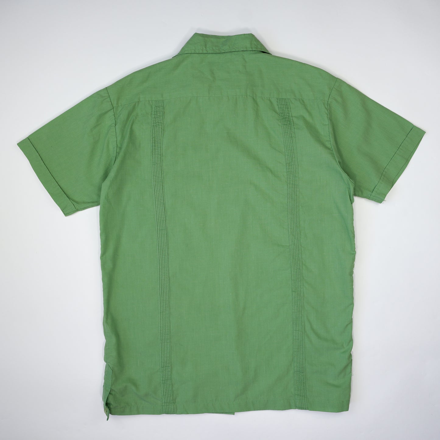 GREEN CUBAN COLLAR SHIRT