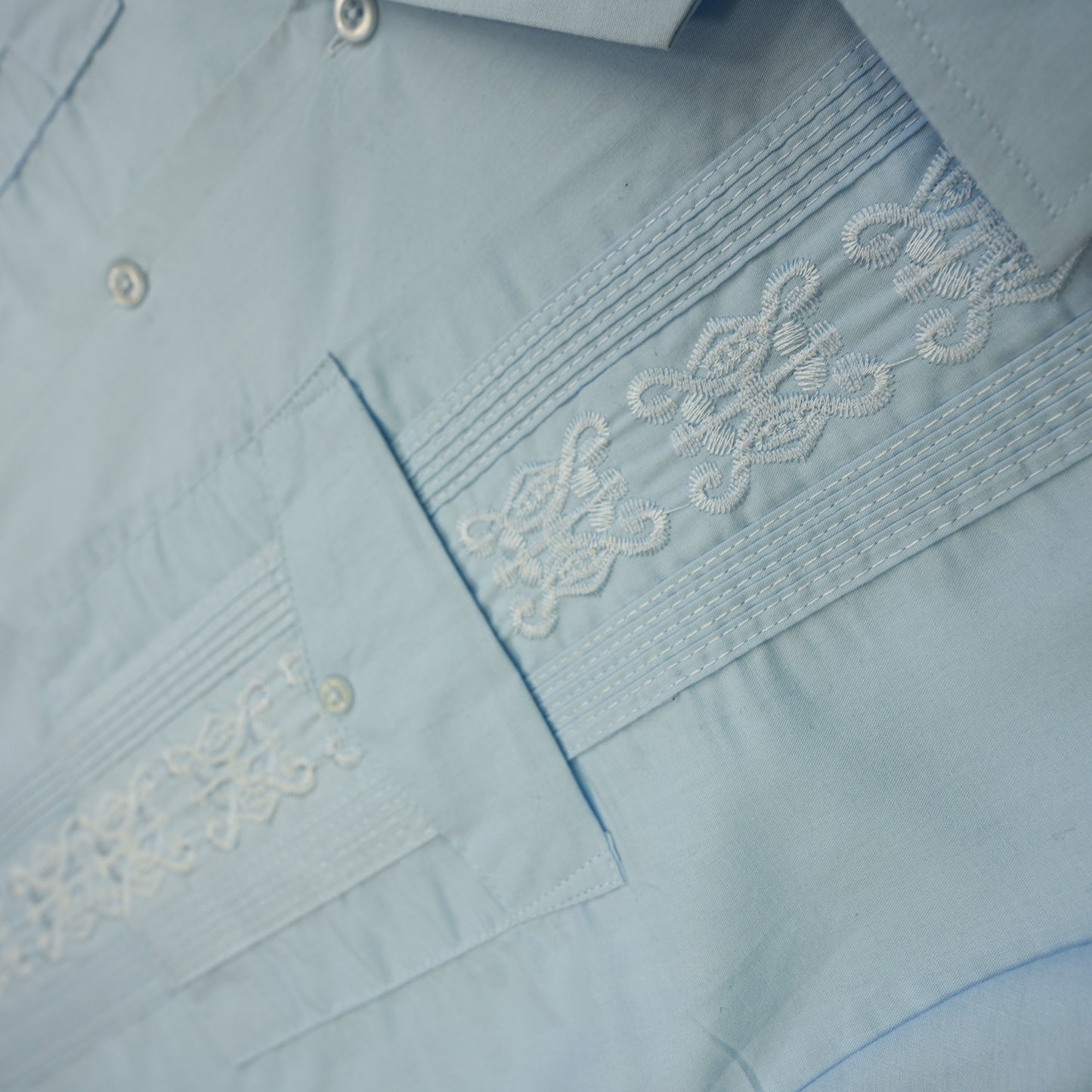 SKY BLUE GUAYABERA SHIRT