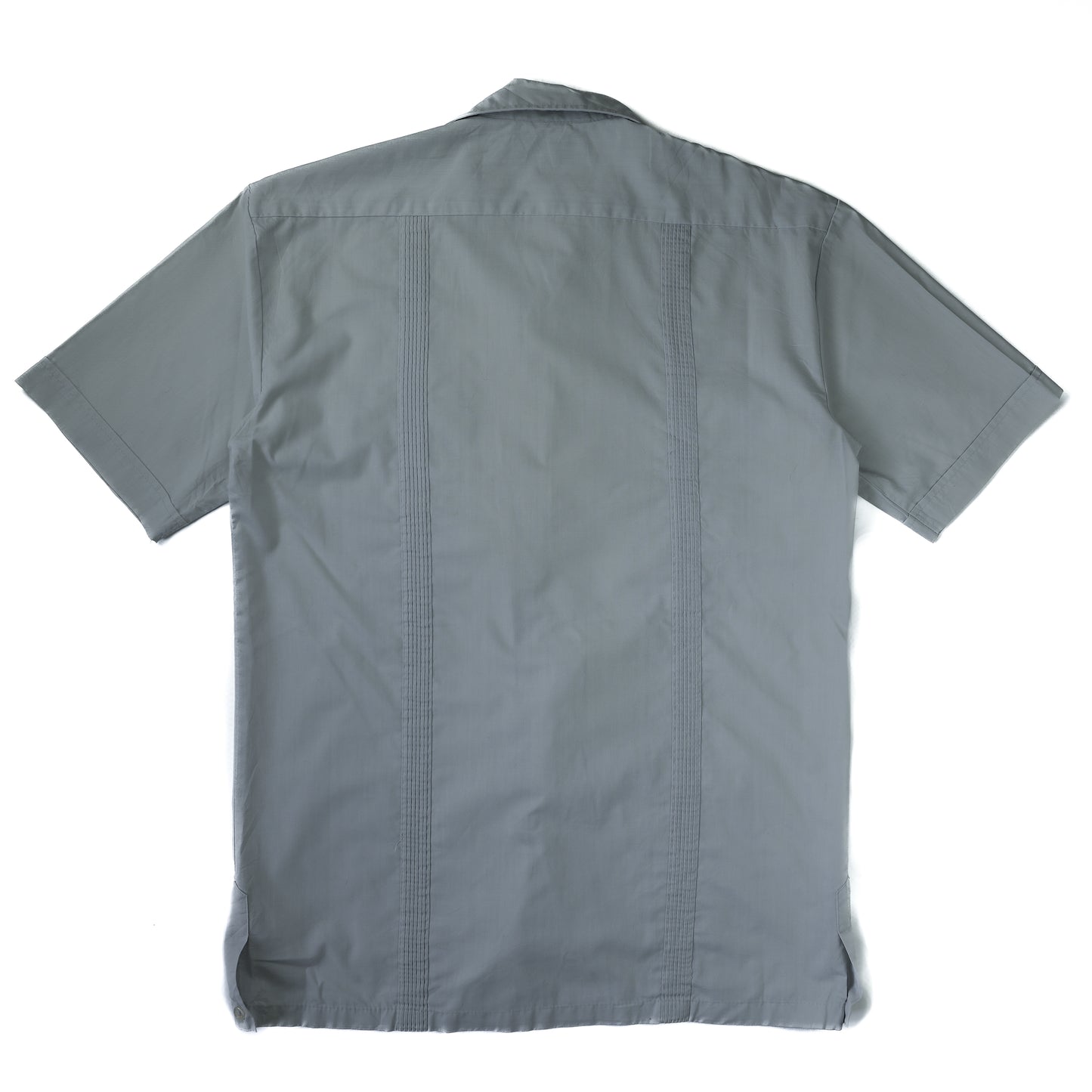 GREY CUBAN COLLAR SHIRT S