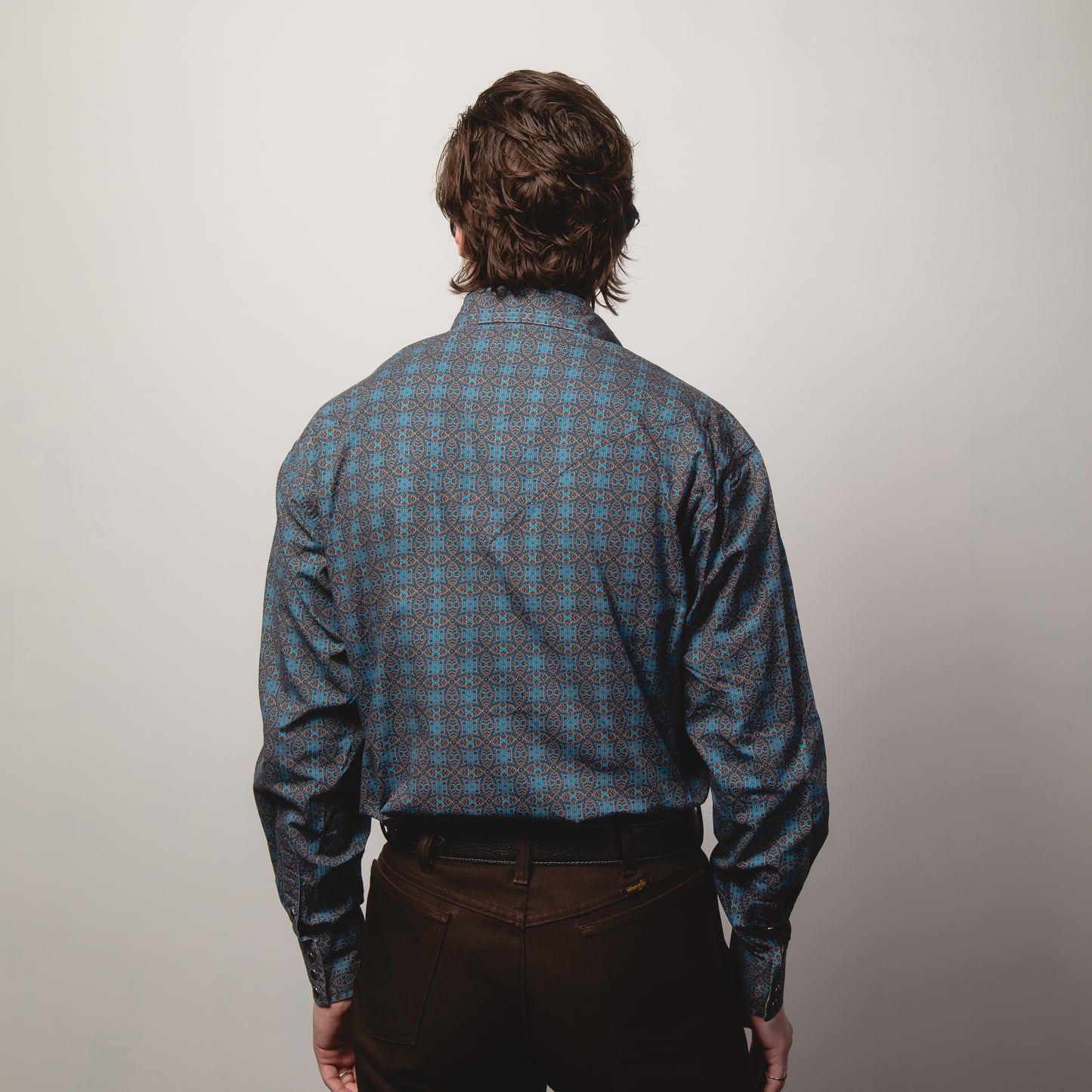 STETSON PATTERNED WESTERN SHIRT S