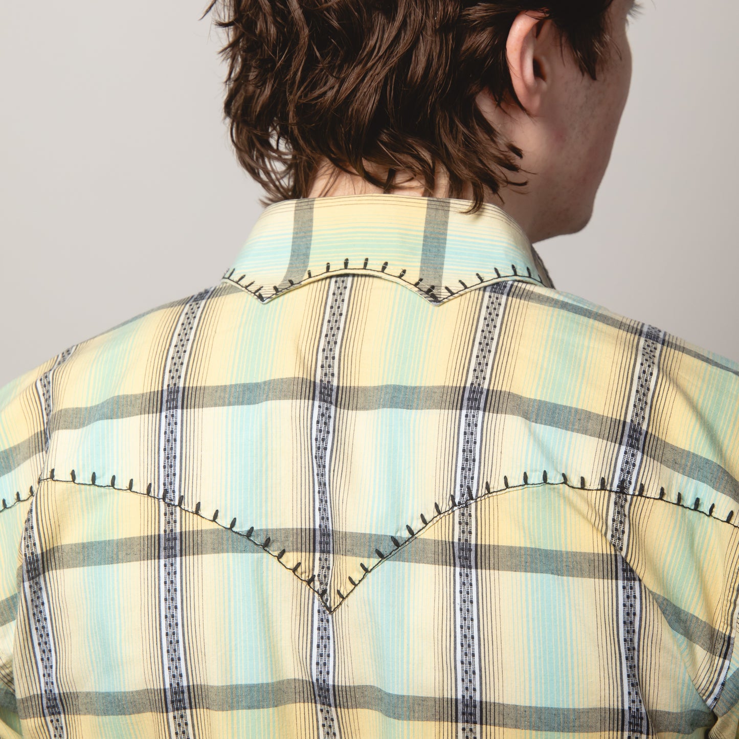 B&D CHECK WESTERN RANCH SHIRT S