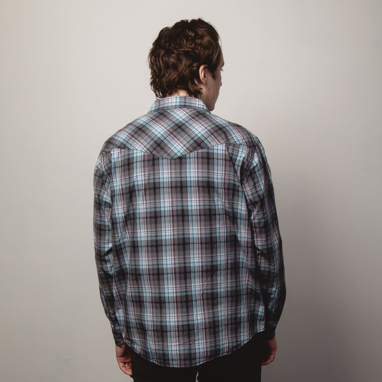 BRAD PAISLEY CHECK WESTERN SHIRT M