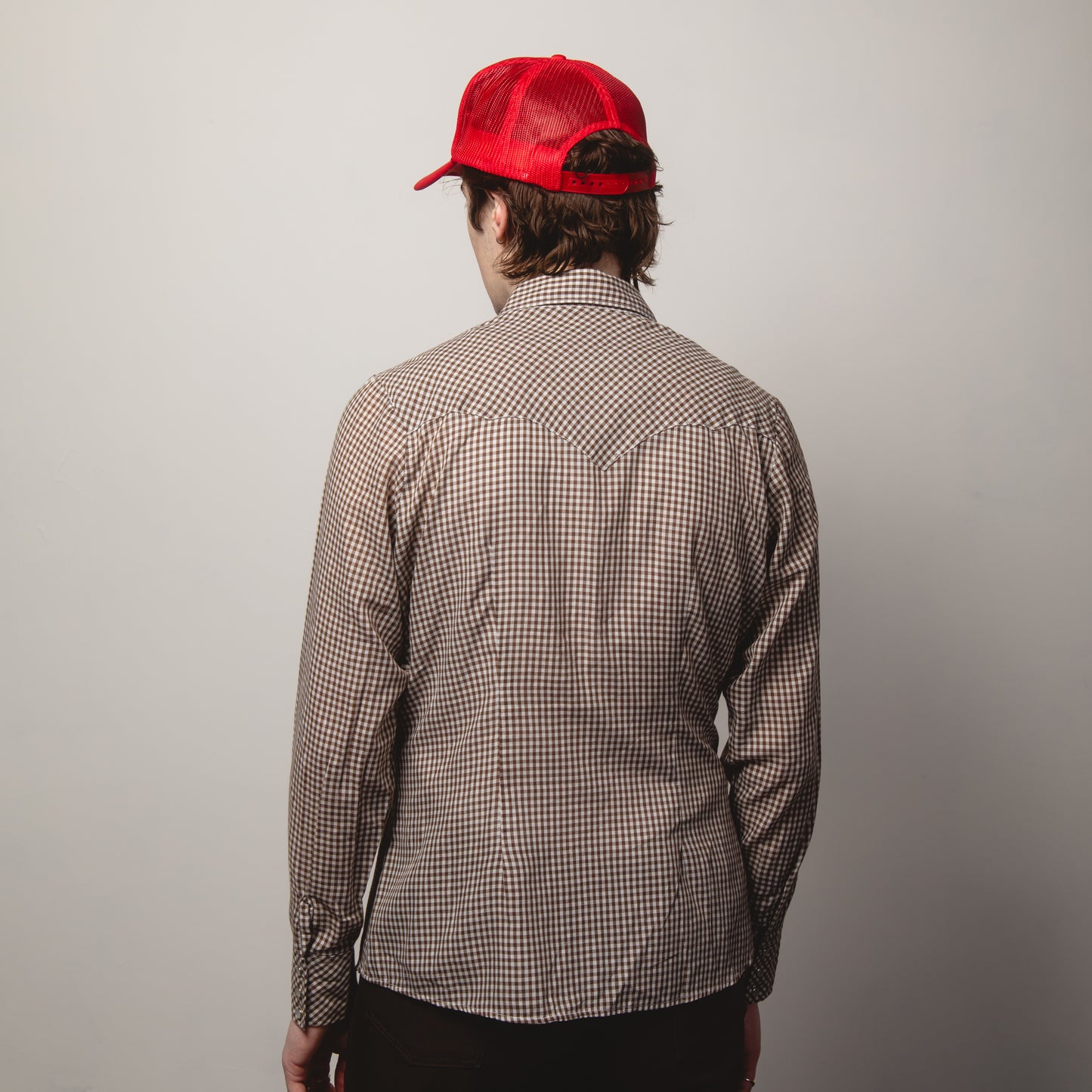 MICRO-CHECK WESTERN SHIRT M