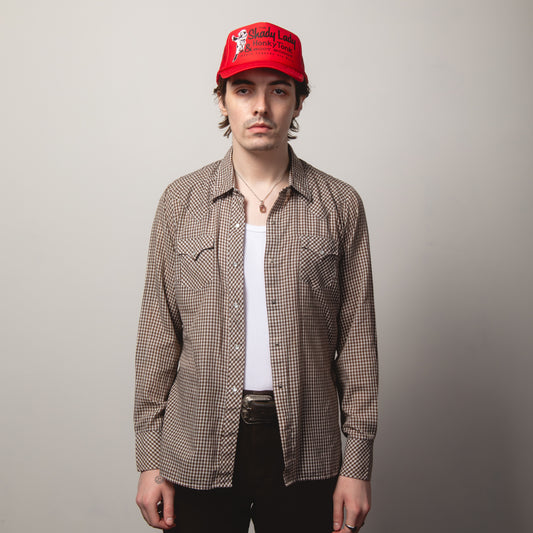 MICRO-CHECK WESTERN SHIRT M