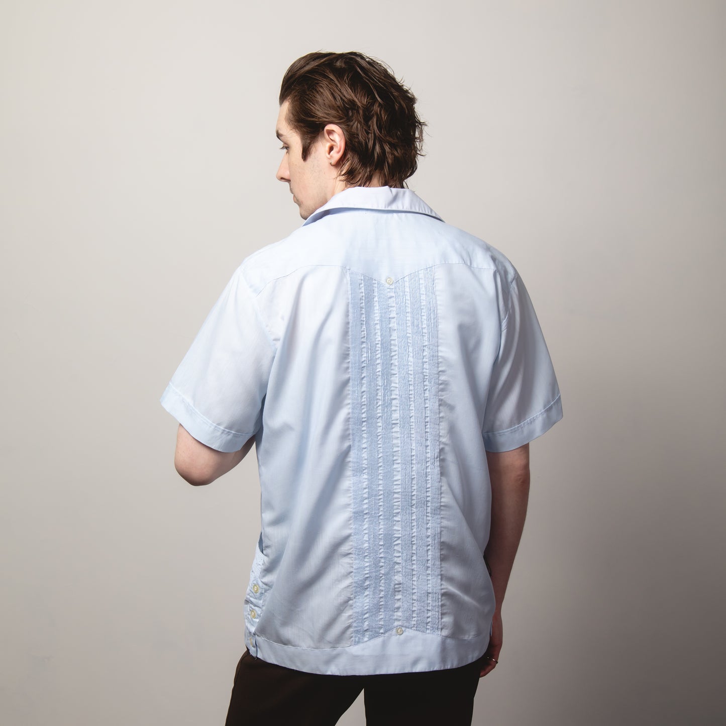 SKY BLUE GUAYBERA SHIRT L