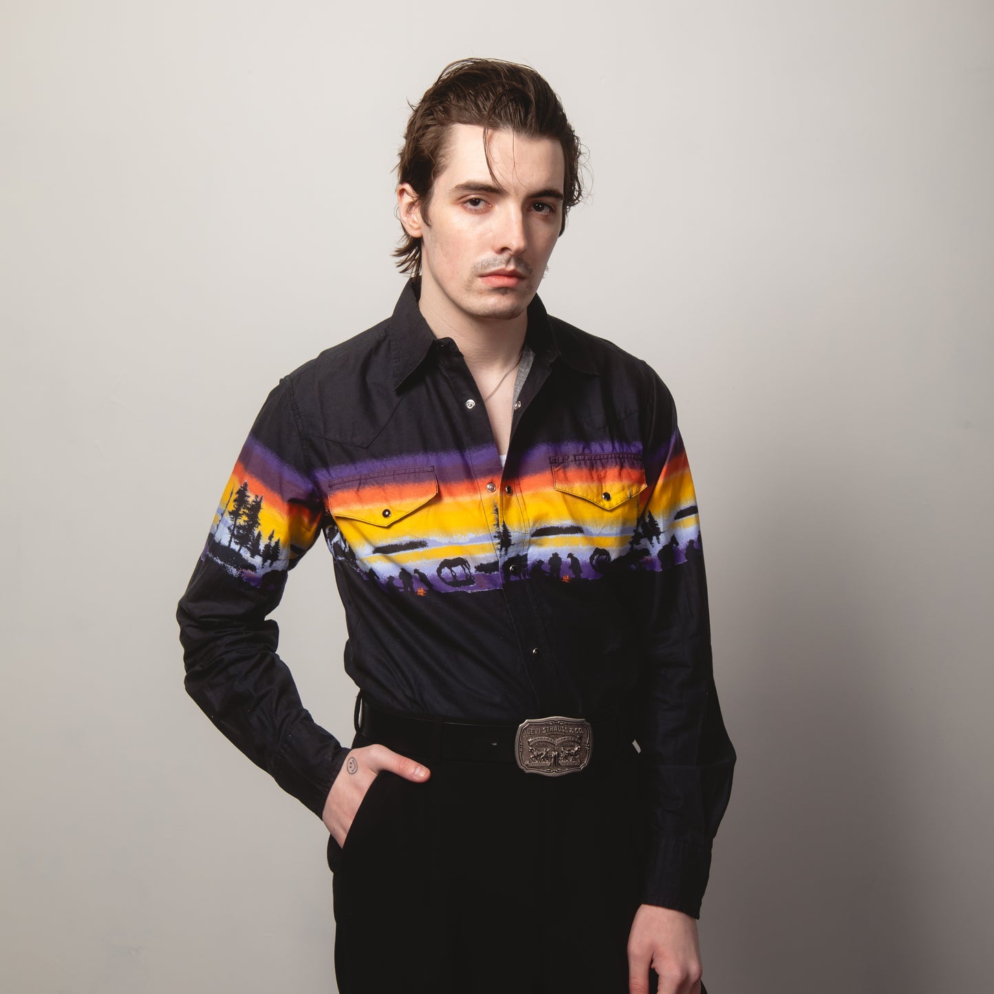 WATER COLOUR WESTERN SHIRT S