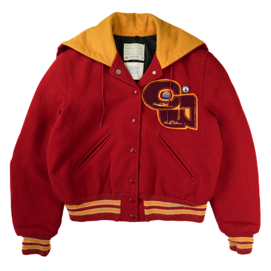 1960S RED USA SWIMMING VARSITY JACKET S
