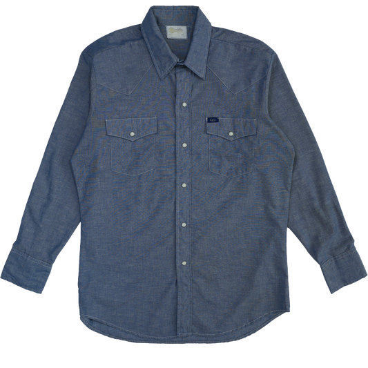 Chambray Blue Western Shirt