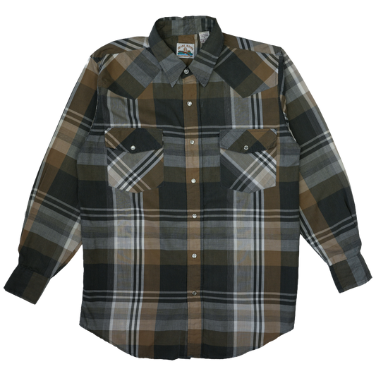 BROWN CHECK WESTERN SHIRT