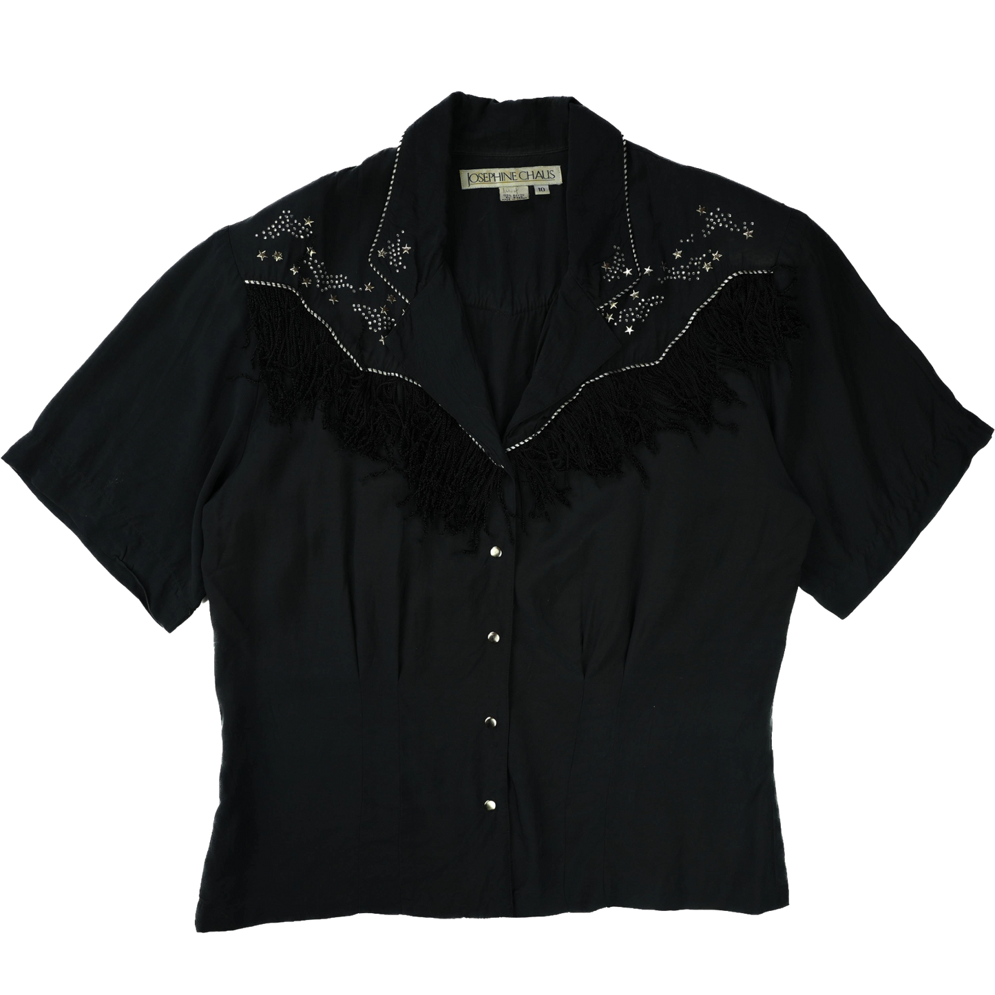 BLACK FRINGE WESTERN SHIRT