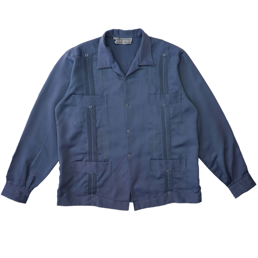 MID BLUE GUAYABERA SHIRT