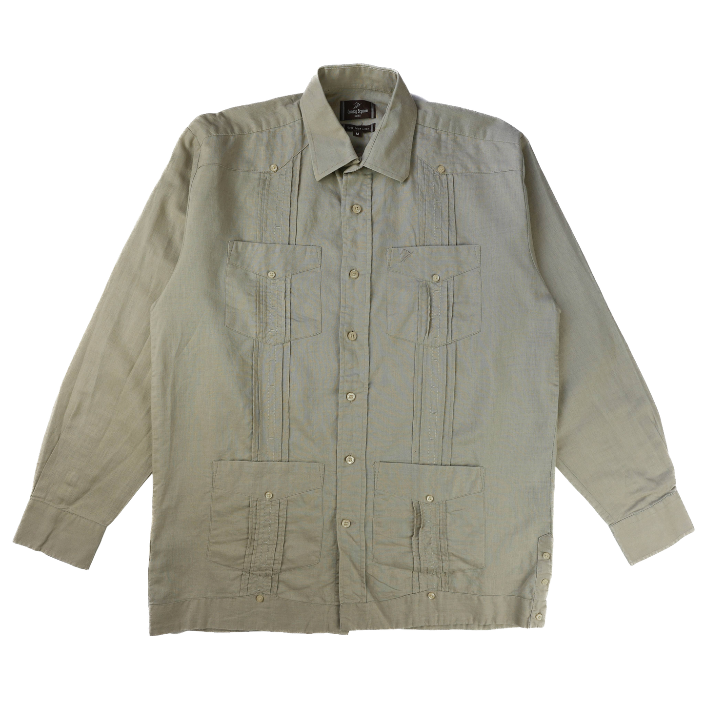 CREME LS CUBAN COLLAR SHIRT M
